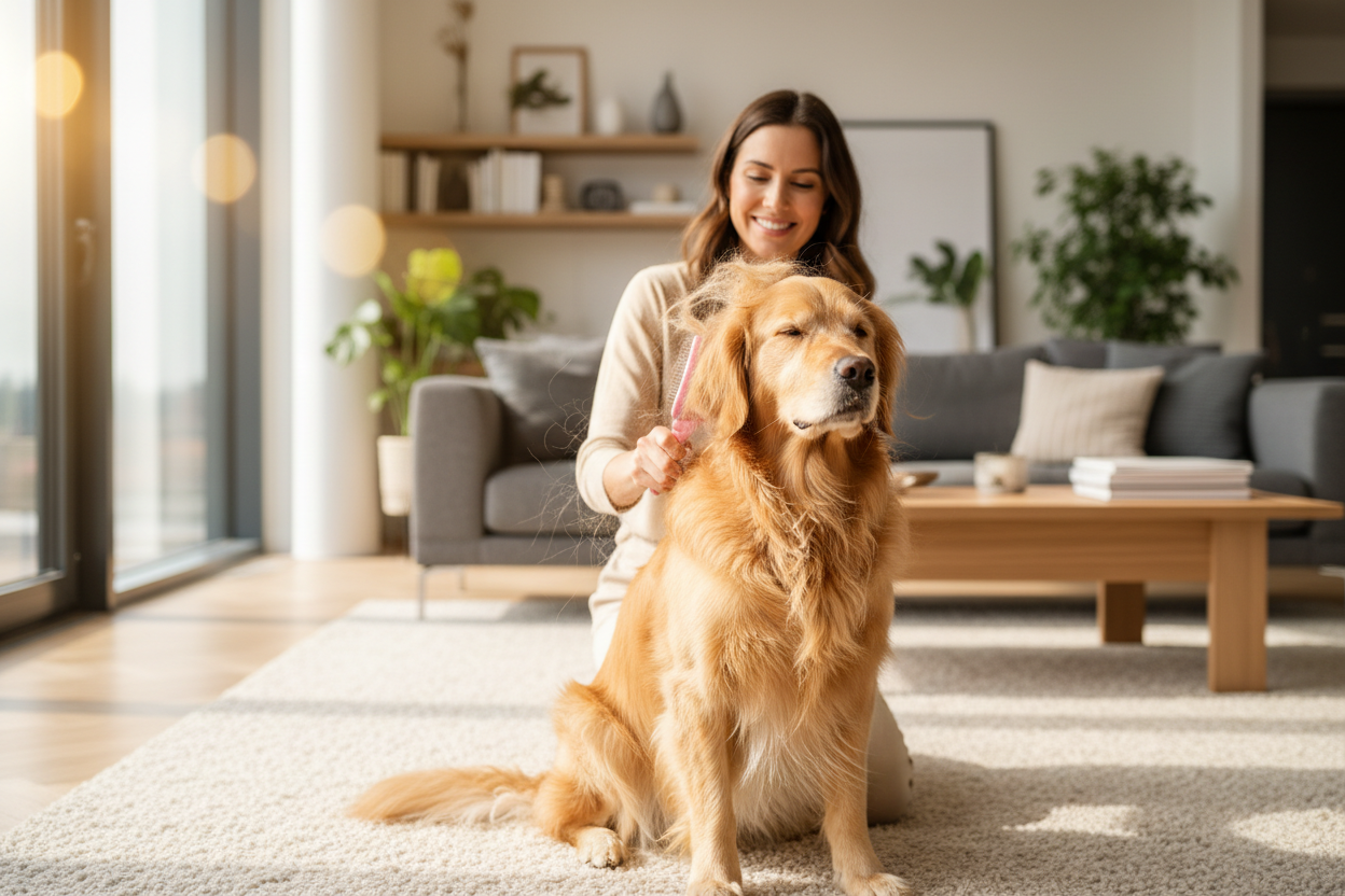 Pawora™ Self-Cleaning Slicker Brush for Dogs & Cats