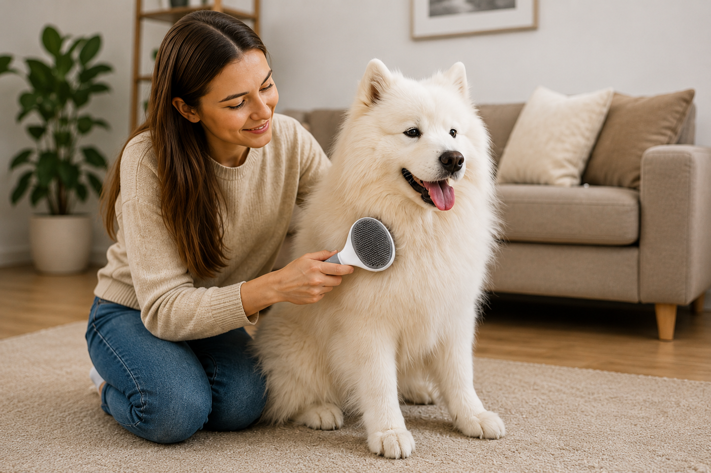 Pawora™ Self-Cleaning Slicker Brush for Dogs & Cats